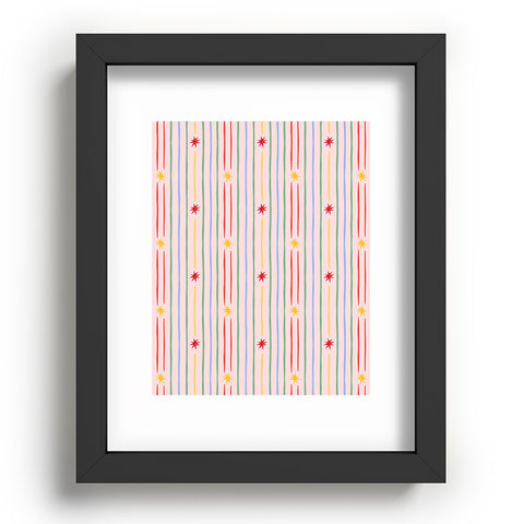 Love_Ryming Festive Starry Stripes Recessed Framing Rectangle