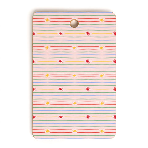 Love_Ryming Festive Starry Stripes Cutting Board Rectangle
