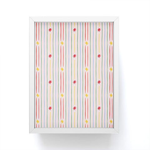 Love_Ryming Festive Starry Stripes Framed Mini Art Print