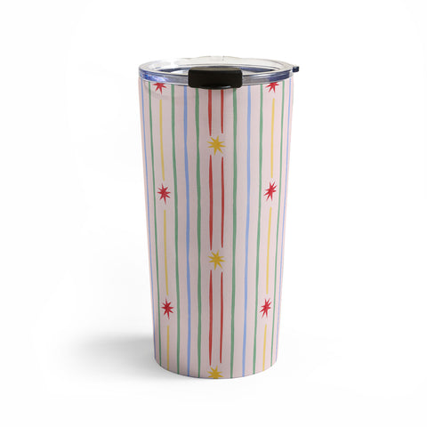 Love_Ryming Festive Starry Stripes Travel Mug