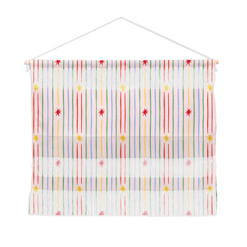 Love_Ryming Festive Starry Stripes Wall Hanging Landscape