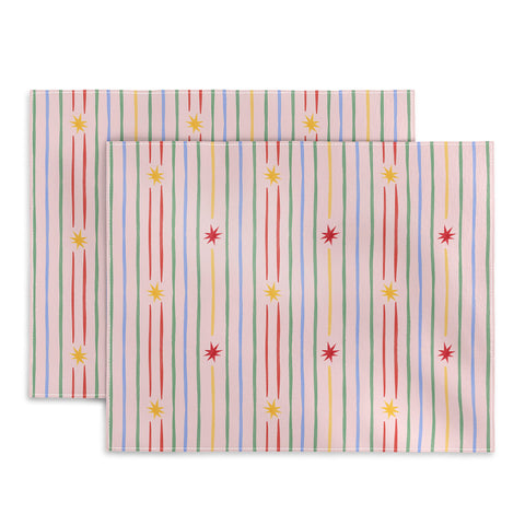 Love_Ryming Festive Starry Stripes Placemat