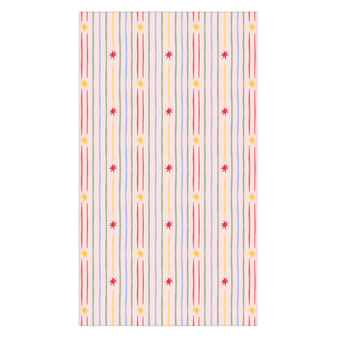 Love_Ryming Festive Starry Stripes Tablecloth