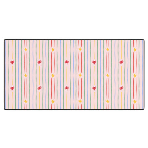 Love_Ryming Festive Starry Stripes Desk Mat