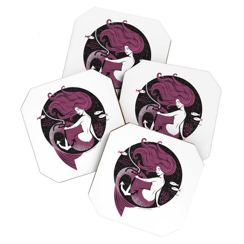Lucie Rice Ari Aquarius Coaster Set