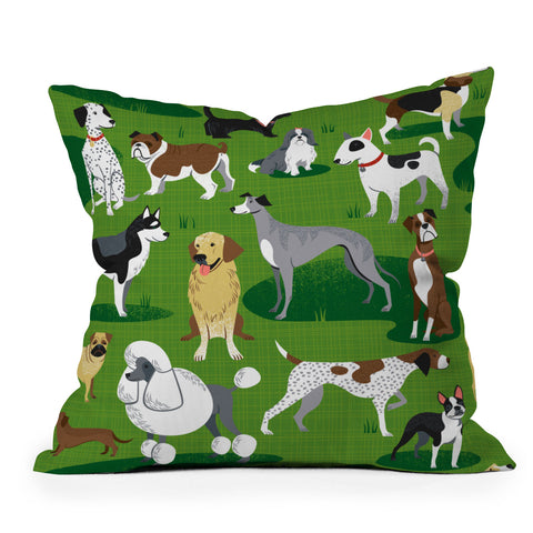 Lucie Rice Dog Day Afternoon Outdoor Throw Pillow