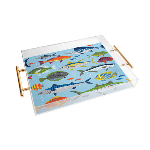 Lucie Rice Fish Frenzy Acrylic Tray