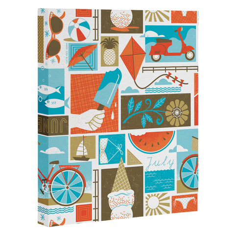 Lucie Rice I Heart Summer Art Canvas