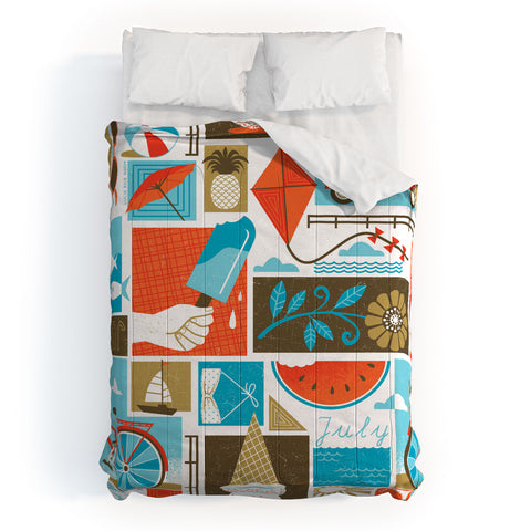 Lucie Rice I Heart Summer Comforter