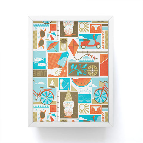 Lucie Rice I Heart Summer Framed Mini Art Print