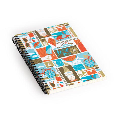 Lucie Rice I Heart Summer Spiral Notebook