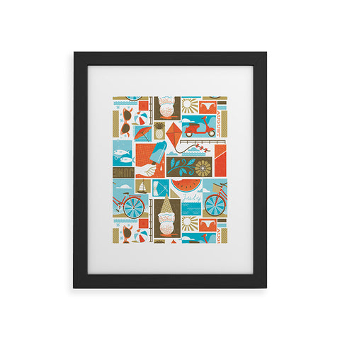 Lucie Rice I Heart Summer Framed Art Print