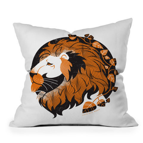 Lucie Rice Lionel Leo Outdoor Throw Pillow