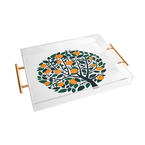 Lucie Rice Orange Tree Acrylic Tray