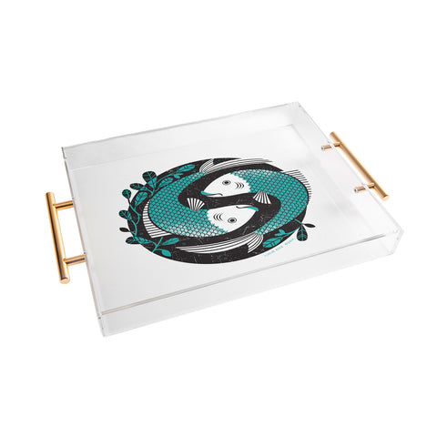 Lucie Rice Pearl and Polly Pisces Acrylic Tray