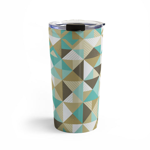 Lucie Rice Sand and Sea Geometry Travel Mug