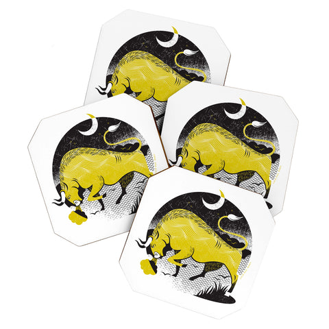 Lucie Rice Tito Taurus Coaster Set