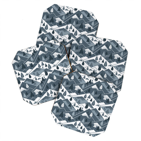 Lucie Rice Winter Woods Coaster Set