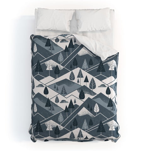 Lucie Rice Winter Woods Duvet Cover