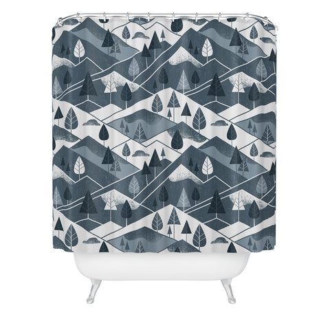 Lucie Rice Winter Woods Shower Curtain