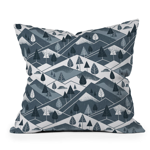 Lucie Rice Winter Woods Throw Pillow