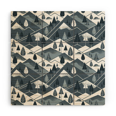 Lucie Rice Winter Woods Wood Wall Mural