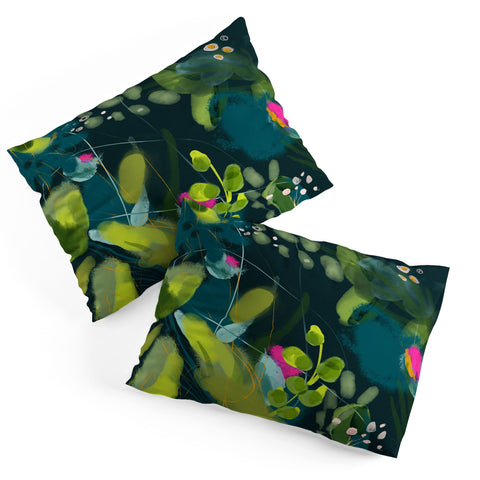 lunetricotee abstract jungle fever leaves Pillow Shams