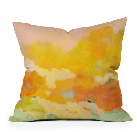 lunetricotee abstract spring sun Outdoor Throw Pillow
