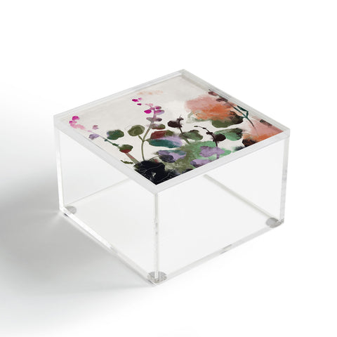 lunetricotee floral abstract summer autumn Acrylic Box