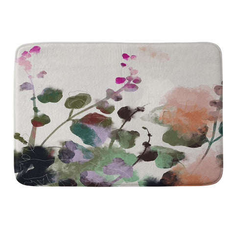 lunetricotee floral abstract summer autumn Memory Foam Bath Mat