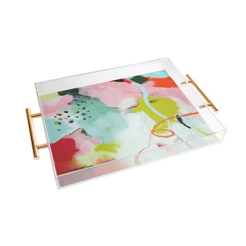 lunetricotee landscape in spring Acrylic Tray