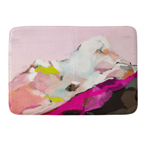 lunetricotee landscape mountain painting Memory Foam Bath Mat