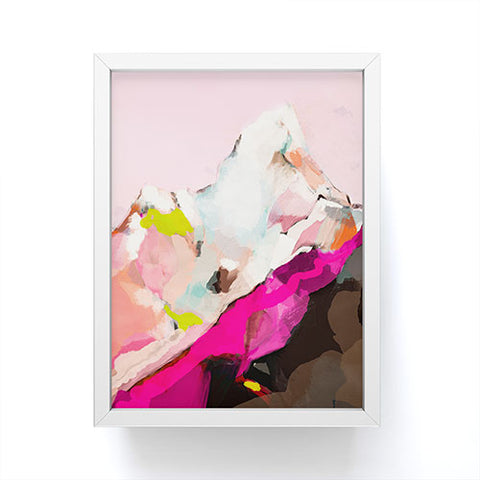 lunetricotee landscape mountain painting Framed Mini Art Print