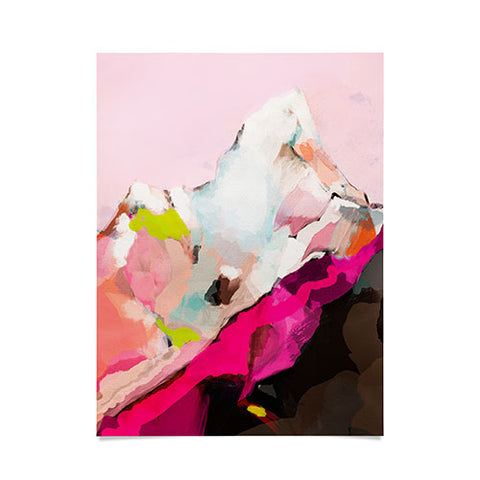 lunetricotee landscape mountain painting Poster