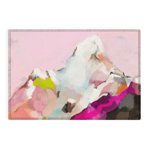 lunetricotee landscape mountain painting Outdoor Rug