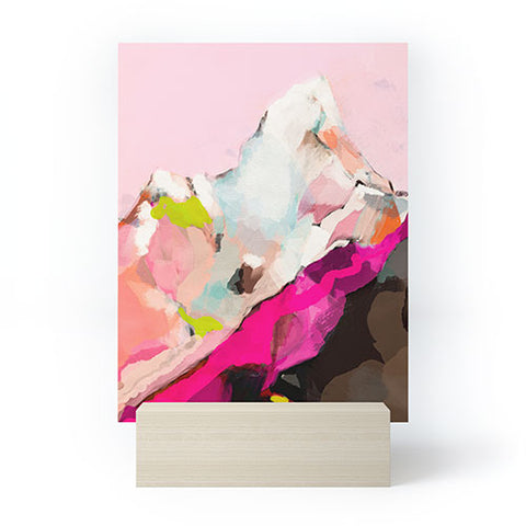 lunetricotee landscape mountain painting Mini Art Print