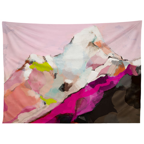 lunetricotee landscape mountain painting Tapestry