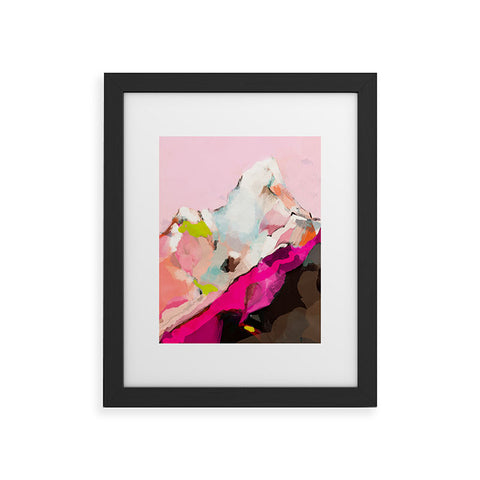 lunetricotee landscape mountain painting Framed Art Print