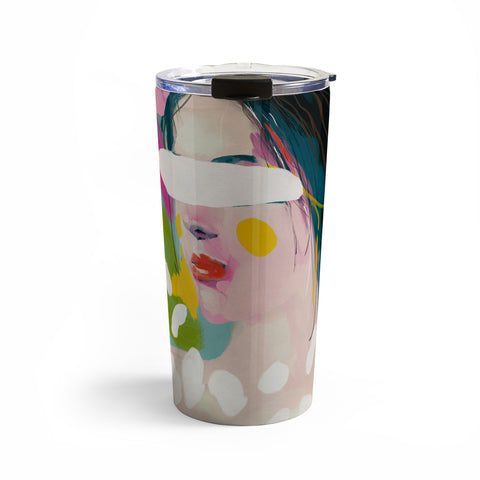 lunetricotee look at me woman portrait Travel Mug