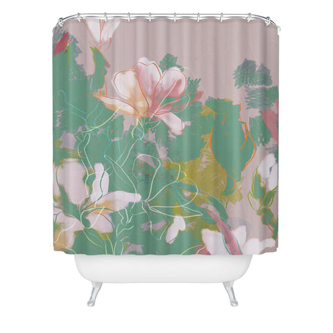 lunetricotee magnolia pastel abstract art Shower Curtain