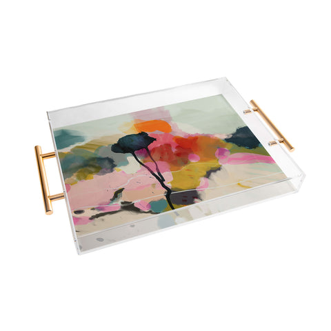 lunetricotee paysage abstract Acrylic Tray