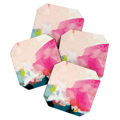 lunetricotee pink sky Coaster Set