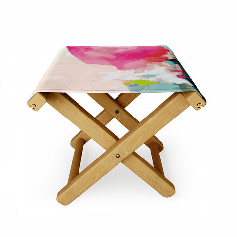 lunetricotee pink sky Folding Stool