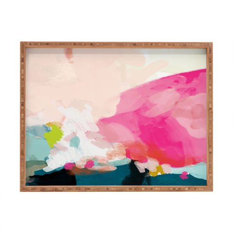 lunetricotee pink sky Rectangular Tray