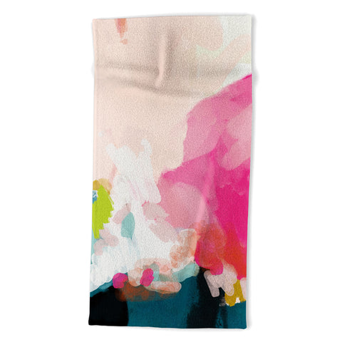 lunetricotee pink sky Beach Towel