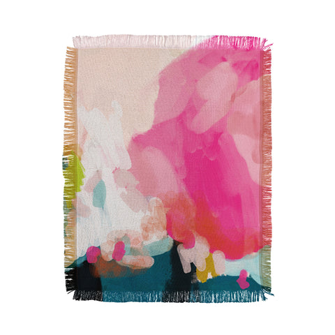 lunetricotee pink sky Throw Blanket