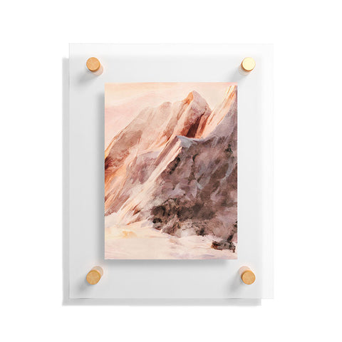 lunetricotee snow mountains landscape Floating Acrylic Print