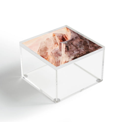 lunetricotee snow mountains landscape Acrylic Box