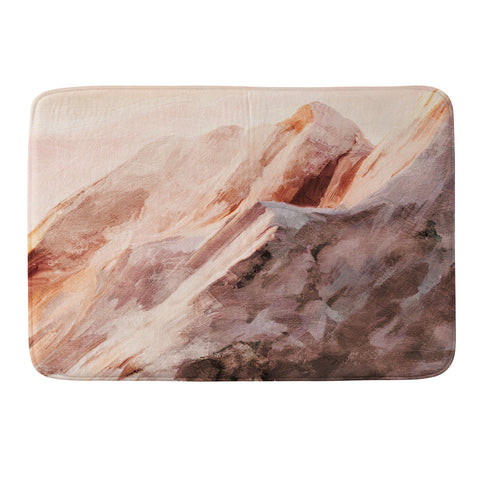 lunetricotee snow mountains landscape Memory Foam Bath Mat