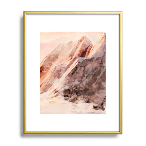 lunetricotee snow mountains landscape Metal Framed Art Print